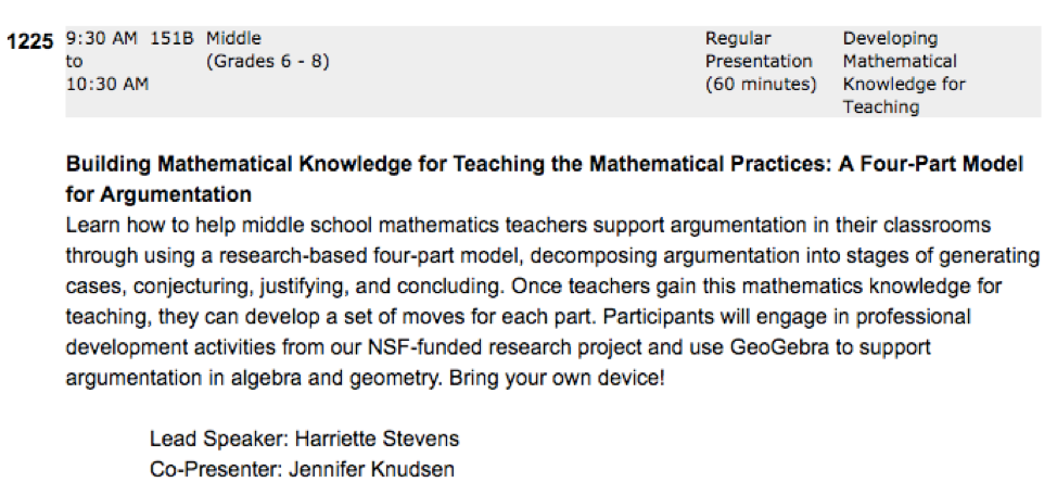 The NCSM program page 